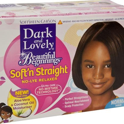 Dark and Lovely Beautiul Beginners No Lye Relaxer Kit Pink Normal