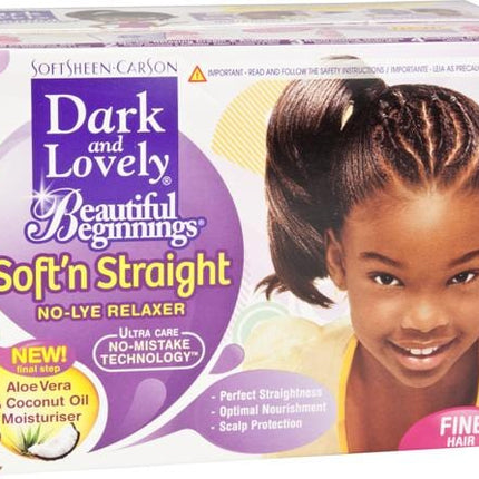 Dark and Lovely Beautiful Beginning No Lye Relaxer Kit Purple Fine