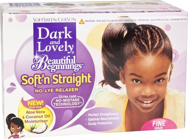 Dark and Lovely Beautiful Beginning No Lye Relaxer Kit Purple Fine