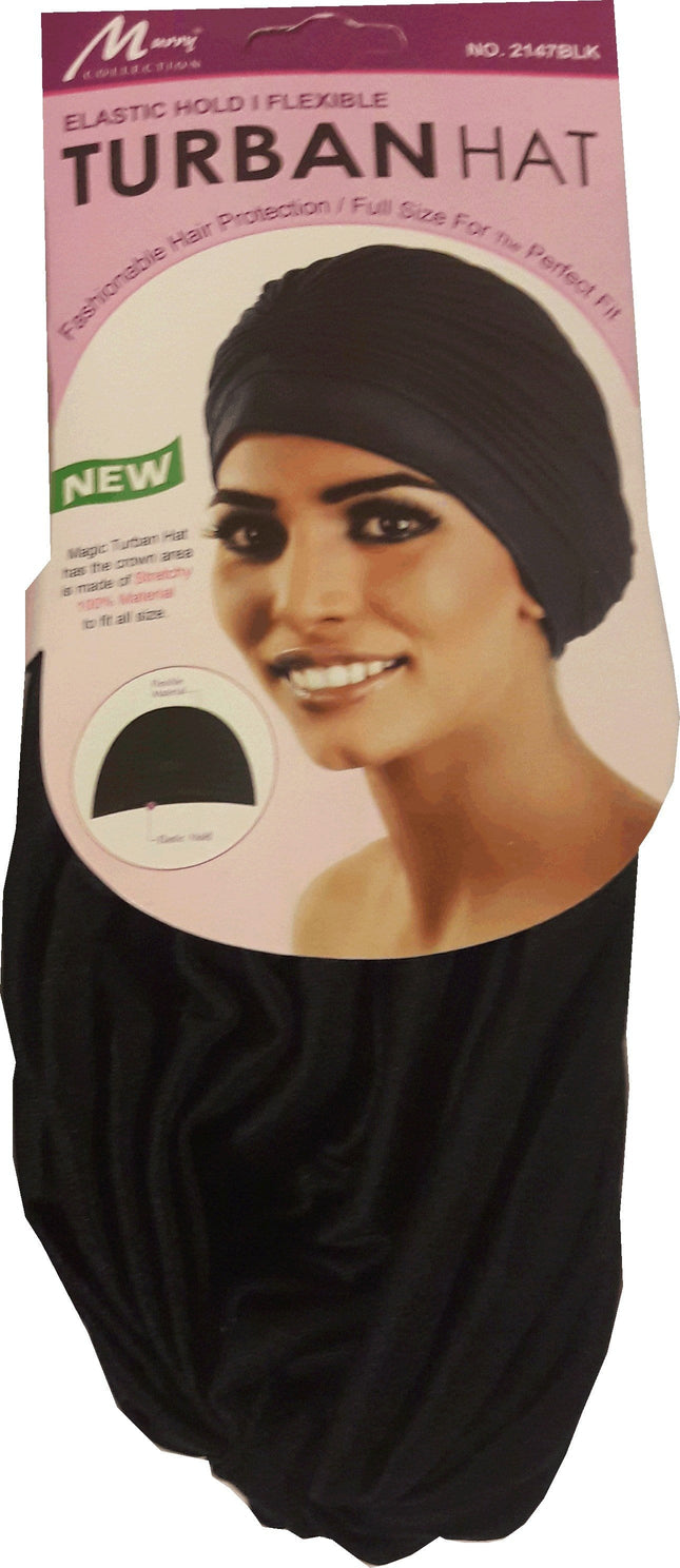 Murry Elastic Hold Turban Hat No 2147BLK