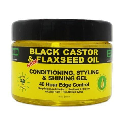 Eco Black Castor Flaxseed Oil Conditioning Styling Shining Gel 325 ml