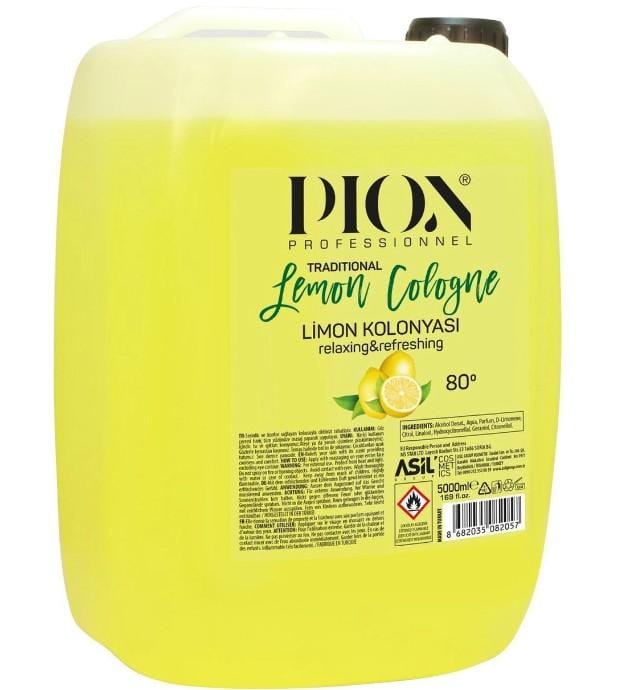 Pion Traditional Lemon Cologne 80 %. 5 liter