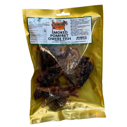 African Beauty Smoked Pomfret Owere Fish Tilapia 200 g