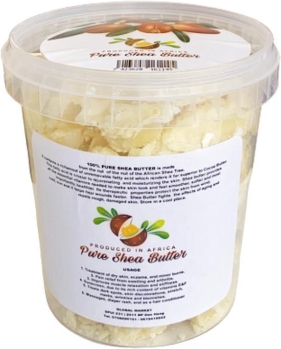 African Natural Pure Shea Butter Ghana 1 kg (2 potten van 500 g) - Africa Products Shop