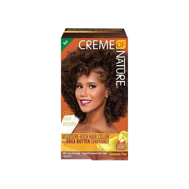 Creme Of Nature Moisture-Rich Hair Color Kit - C21 Rich Brown