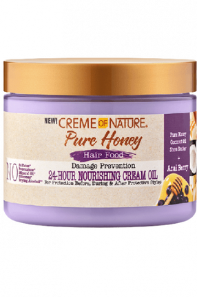 Creme of Nature Pure Honey Hair Food Damage Prevention Nourishing Cream Oil 4oz - Africa Products Shop