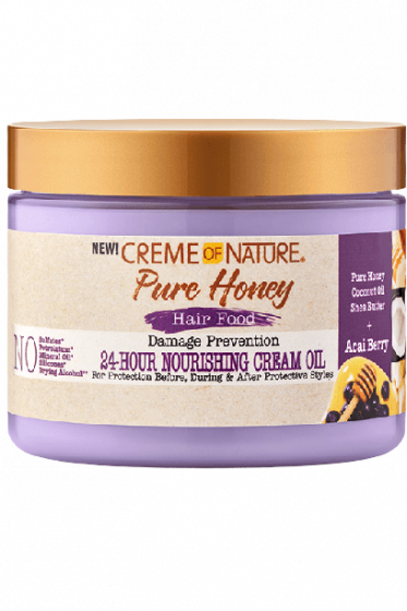 Creme of Nature Pure Honey Hair Food Damage Prevention Nourishing Cream Oil 4oz - Africa Products Shop