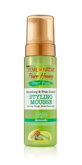 Creme of Nature Pure Honey Hair Food S&F Control Styling Mousse 7oz. - Africa Products Shop