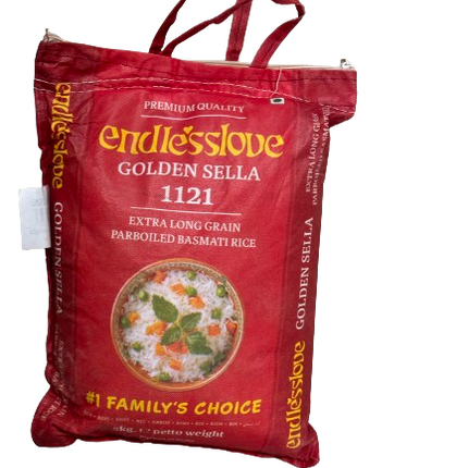 Endlesslove Golden Sella 1121 Extra Long Grain Paraboiled Basmati Rice 5kg