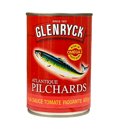 Glenryck Atlantique Pilchards In Tomato Sauce Piquante 400 G - Africa Products Shop