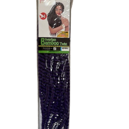 Ivory Bamboo Twist Deep Purple 24''