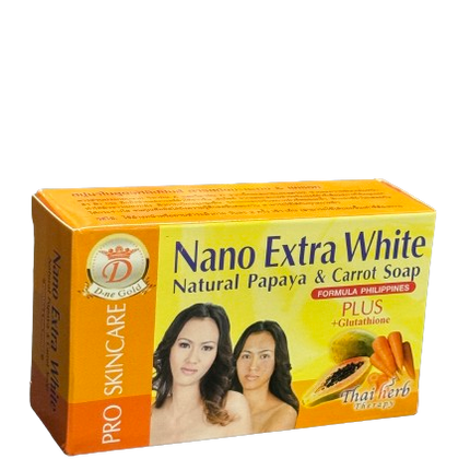 Nano Extra White Natural Papaya and Carrot Soap 160 g