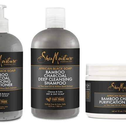 Shea Moisture African Black Soap Bamboo Charcoal Set - Africa Products Shop