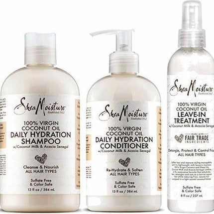 Shea Moisture Coconut Shampoo Conditioner and Leave in Treatment  set - Africa Products Shop