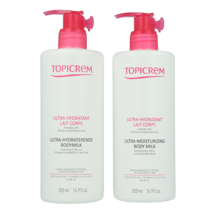 Topicrem Ultra-Hydraterende Lichaamsmelk DUO | 2 x 500 ml PROMO - Africa Products Shop